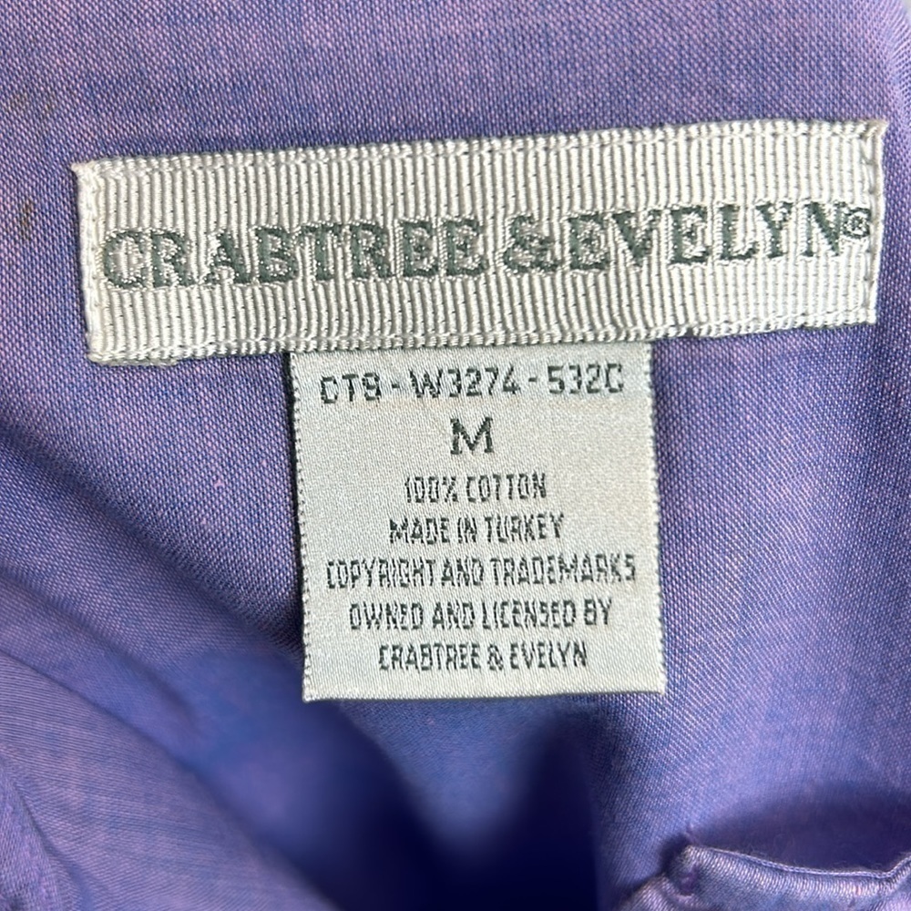 Crabtree & Evelyn Lightweight Violet Tunic Long Shirt or Sleep Shirt - Picture 2 of 11